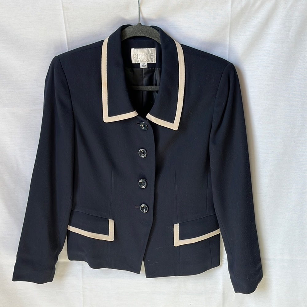 Petite Sophisticate Two Tone Blazer Vintage
